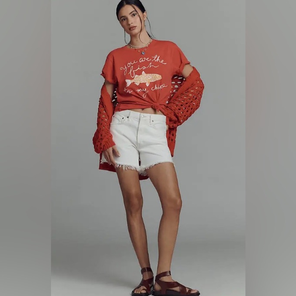 Anthropologie x LETLUV you are the fish to my chips T-Shirt - Picture 5 of 8